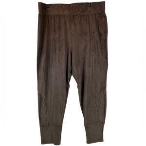 Soft Surroundings Faux Suede Pull-on Leggings Pants Brown Ankle Length Sz XLP